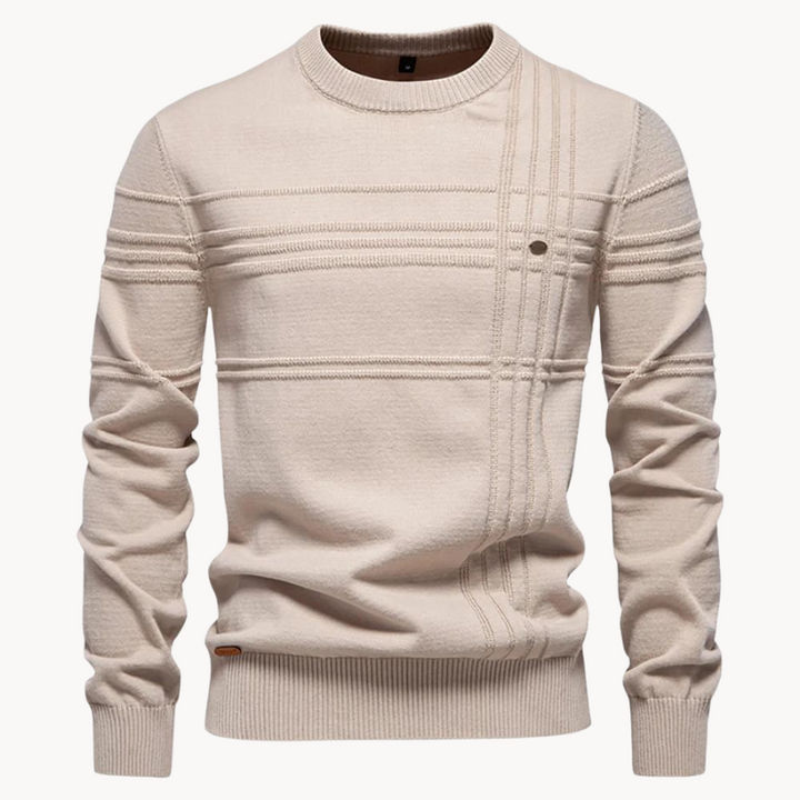 Herren Pullover | Slimfit | Strukturmuster | Lange Ärmel