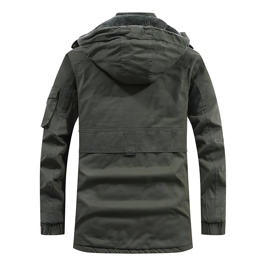 Herren Jacke | Cargo Oversized | Mit Kapuze | Reißverschluss