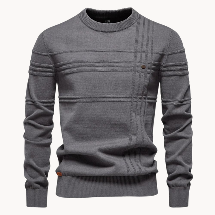 Herren Pullover | Slimfit | Strukturmuster | Lange Ärmel