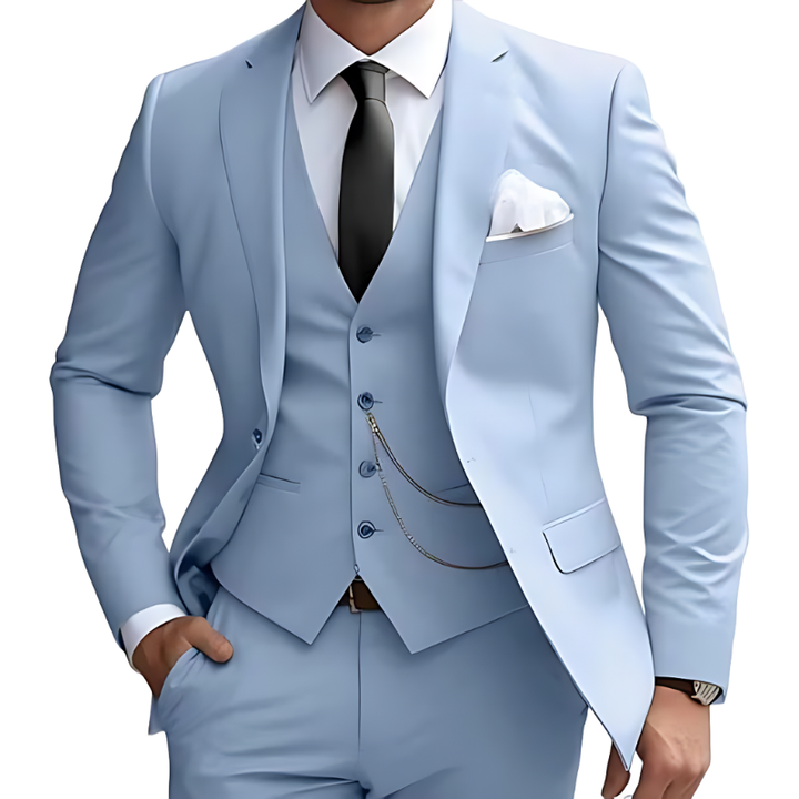 Herren Set | Modern Farbintensiv Dreiteilig | Edle Kleider Herren