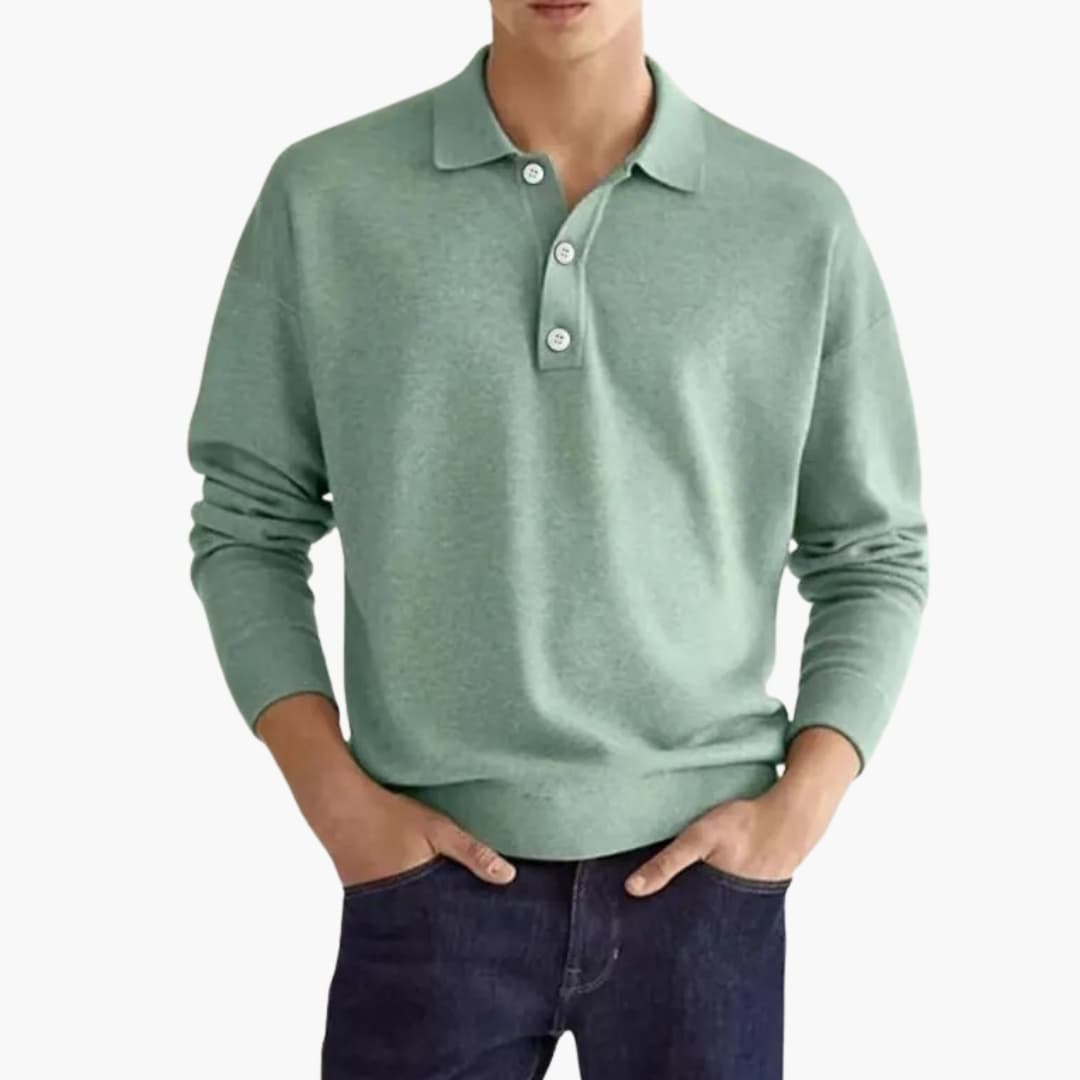 Herren Poloshirt | Langarm | Knopfleiste | Sommer