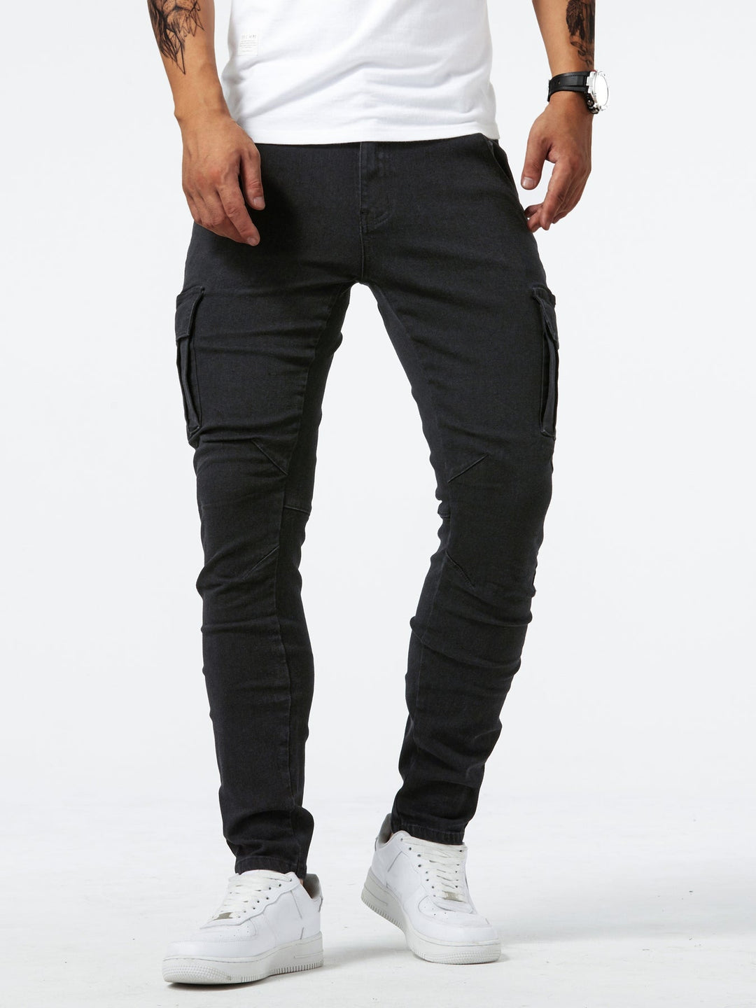Herren Jeans | Slim Fit | Cargo Taschen | Sommer