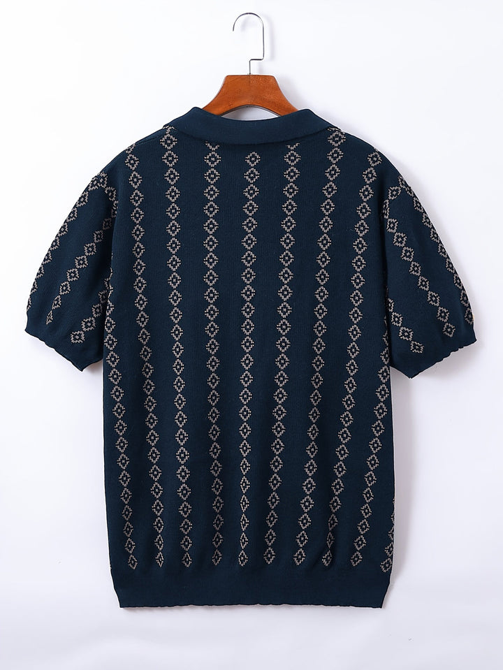 Herren Poloshirt | Gerade Passform | Strukturmuster | Sommer