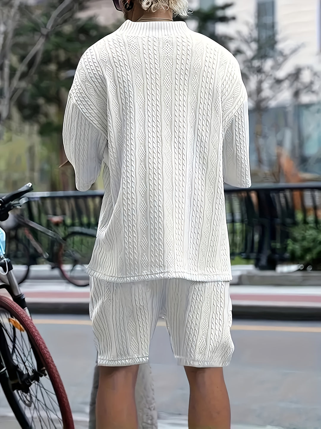 Herren Set | Oversized | Kurzarm | V-Ausschnitt