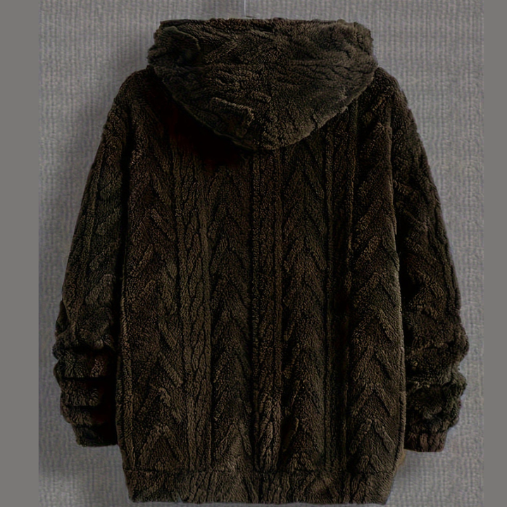 Winterjacke Herren | Warmes & Trendiges Cardigan-Design | Jacke Herren mit Kapuze