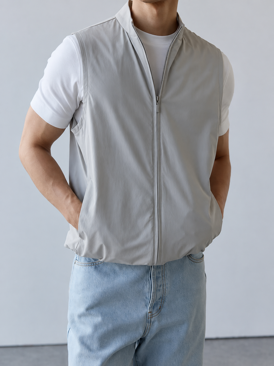 Herren Bodywarmer | Elegant | Mit Reißverschluss | Sommer