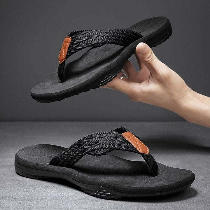 Herren Flip-Flops | Zum Hineinschlüpfen | Struktursohle | Sommer