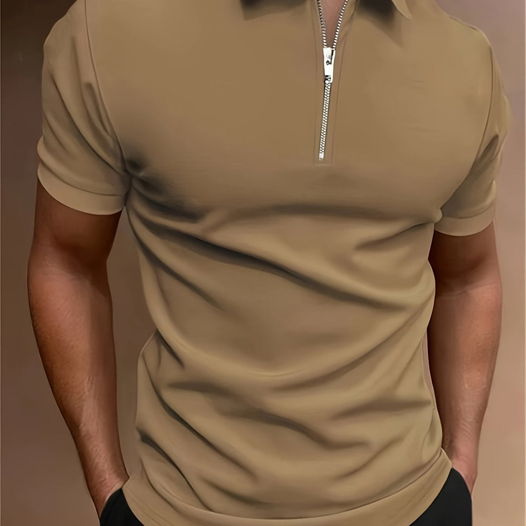 Herren Poloshirt | Slim Fit | Reißverschluss | Sommer