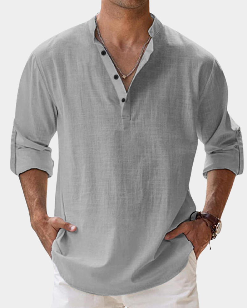 Herren Hemd | Straight | Mit Knöpfen | Sommer