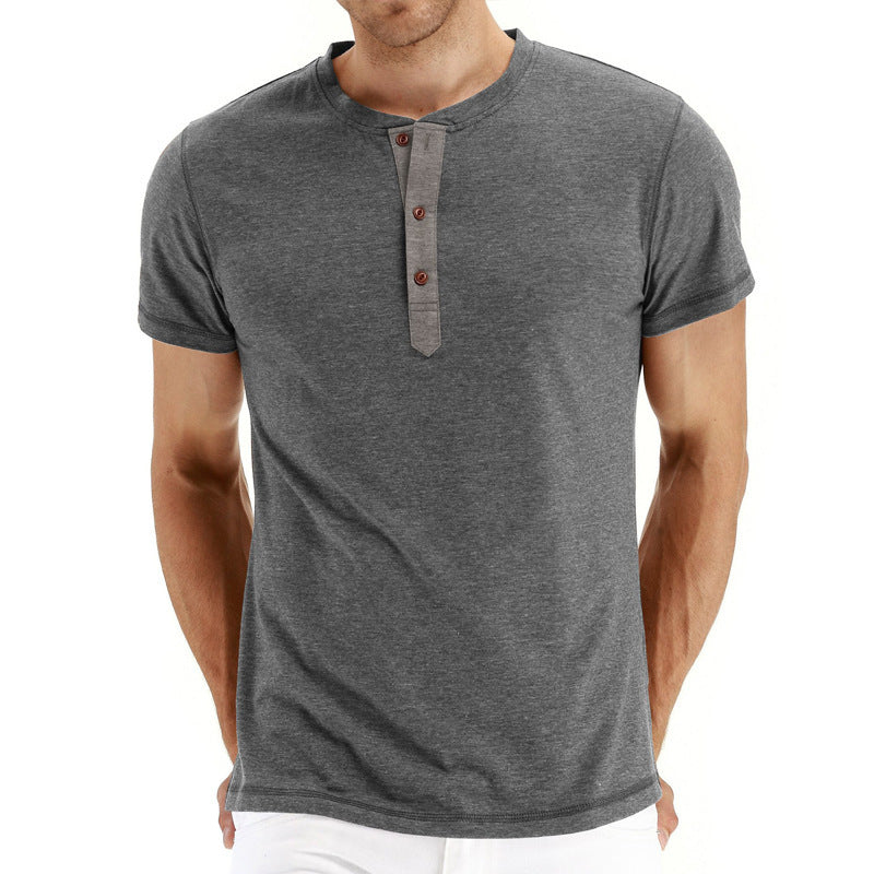 Herren T-Shirt | Slimfit | Mit Knopfleiste | Sommer Basic