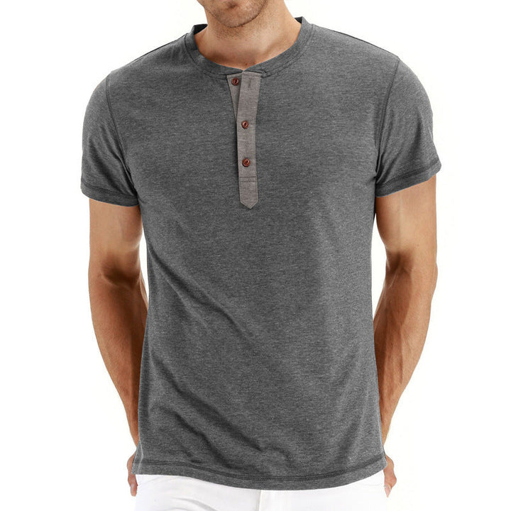 Herren T-Shirt | Slimfit | Mit Knopfleiste | Sommer Basic