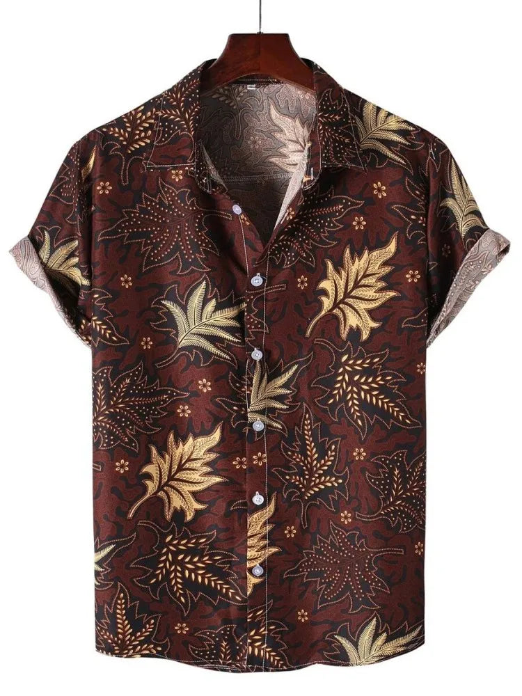 Herren Shirt | Tropenmuster | Kurzarm | Sommer