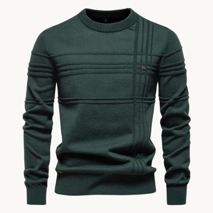 Herren Pullover | Slimfit | Strukturmuster | Lange Ärmel