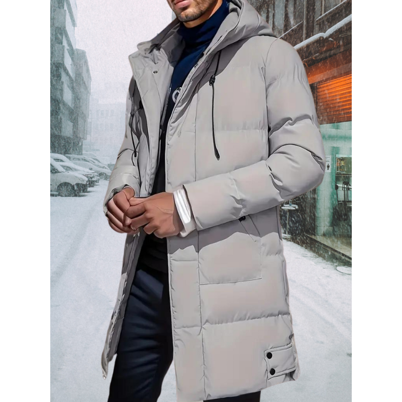 Daunenjacke Herren | Lange Pufferjacke | Winterjacke Herren