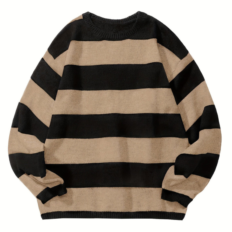 Pullover Herren |  Retro Streifen | Rundhals Pulli