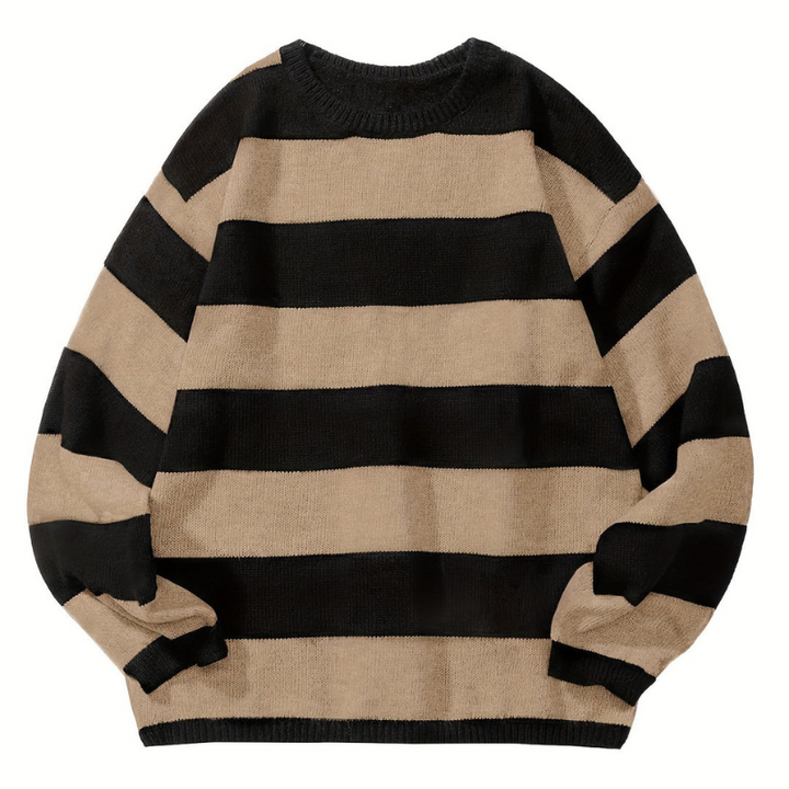 Pullover Herren |  Retro Streifen | Rundhals Pulli