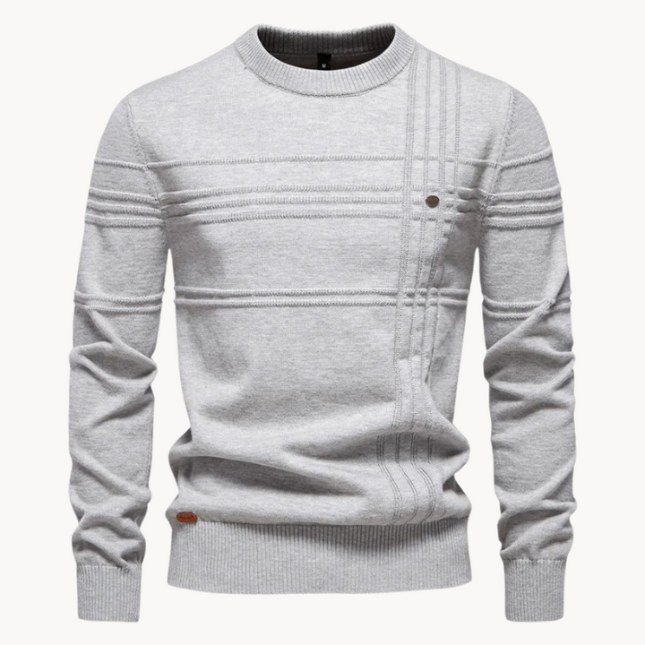 Herren Pullover | Slimfit | Strukturmuster | Lange Ärmel