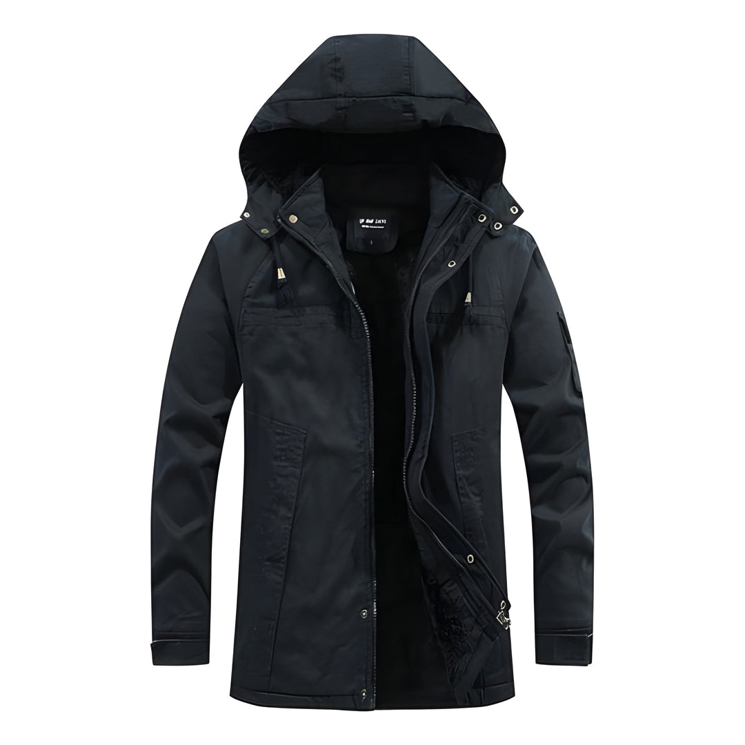 Herren Jacke | Cargo Oversized | Mit Kapuze | Reißverschluss