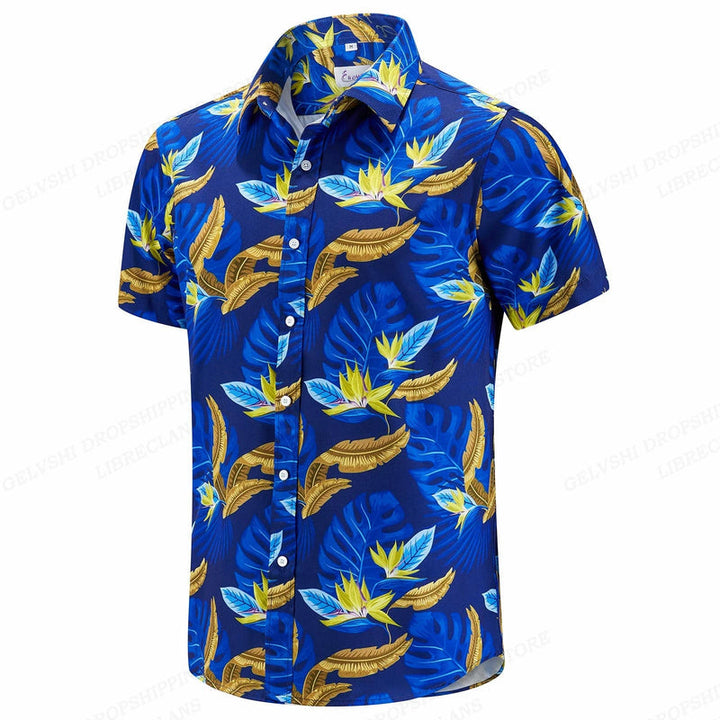 Herren Shirt | Tropisches Blattmuster | Sommerstil | Sommer