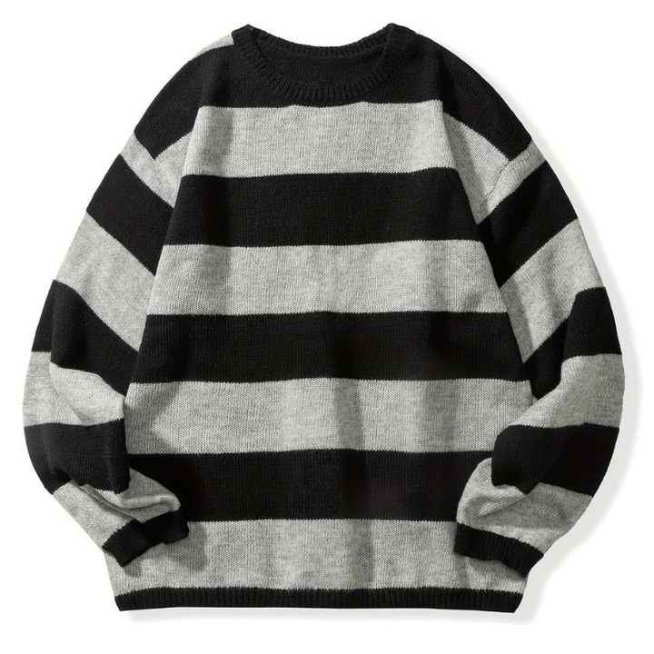 Pullover Herren |  Retro Streifen | Rundhals Pulli