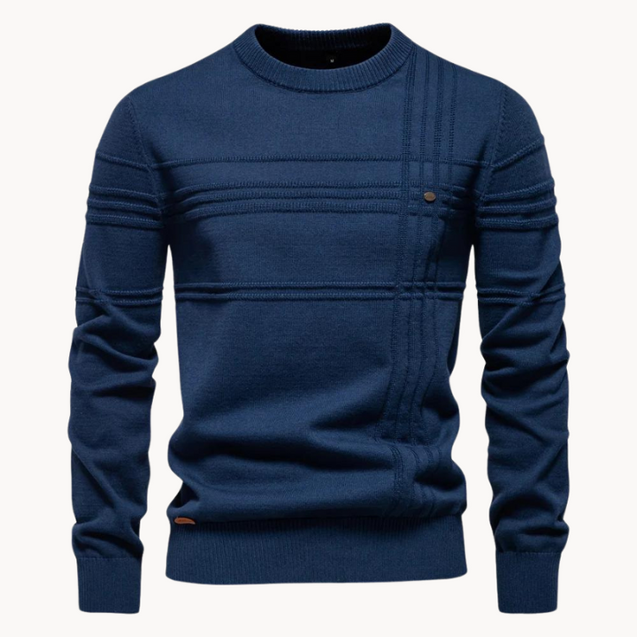 Herren Pullover | Slimfit | Strukturmuster | Lange Ärmel