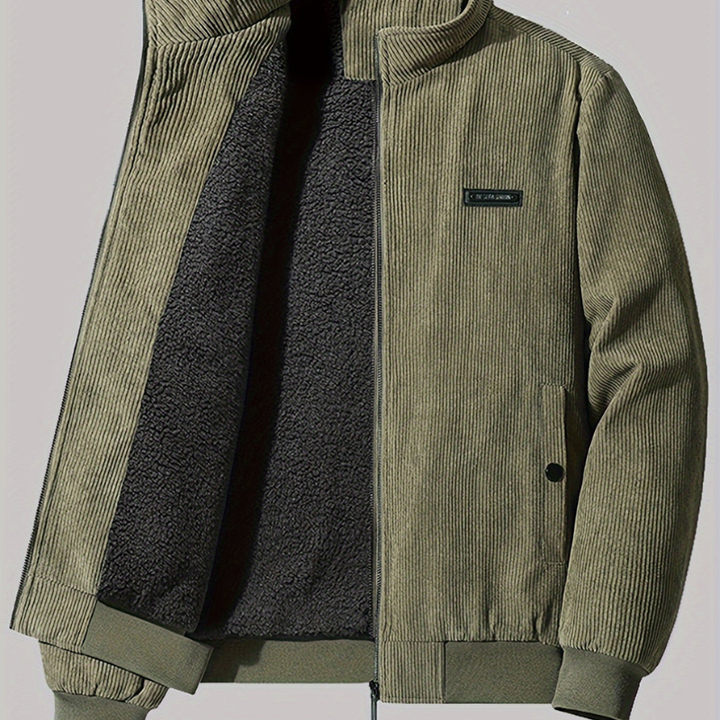 Winterjacke Herren | Gefütterte Stehkragen Jacke | Mode Jacke Herren