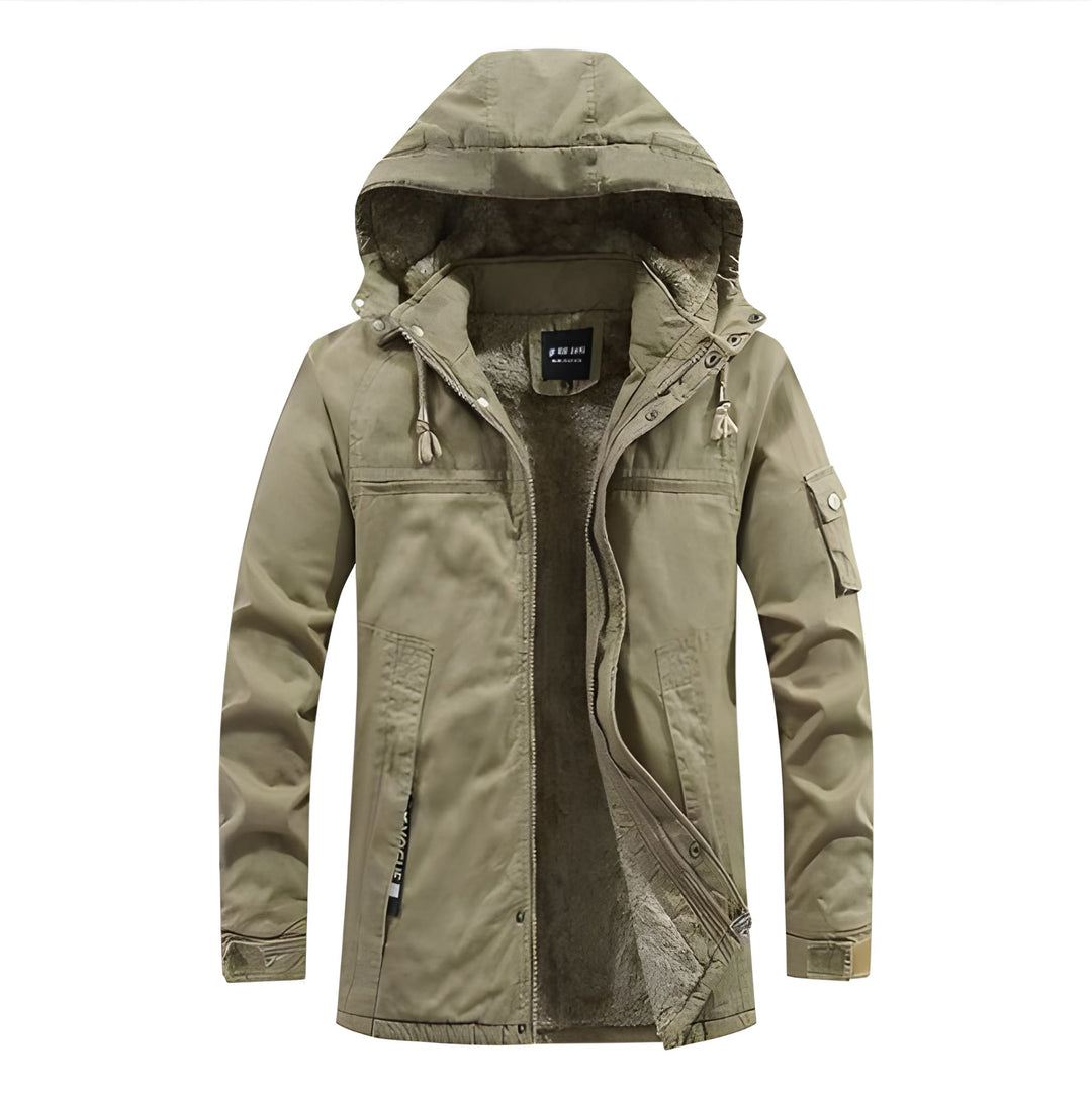Herren Jacke | Cargo Oversized | Mit Kapuze | Reißverschluss