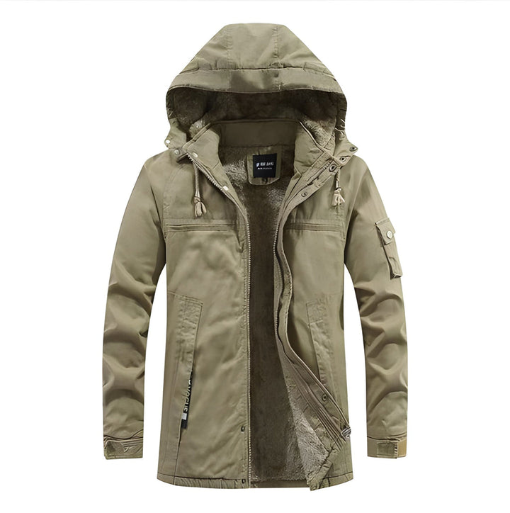 Herren Jacke | Cargo Oversized | Mit Kapuze | Reißverschluss