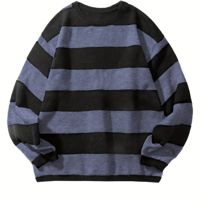 Pullover Herren |  Retro Streifen | Rundhals Pulli