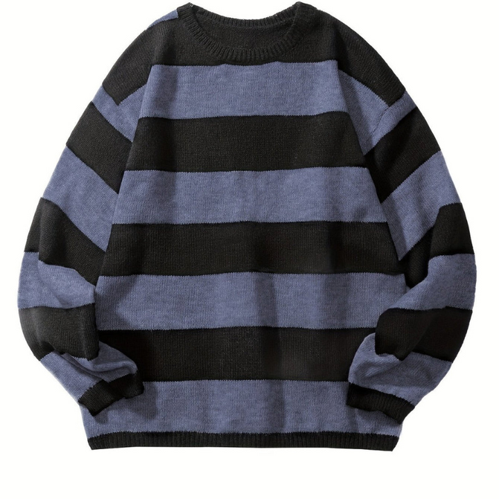 Pullover Herren |  Retro Streifen | Rundhals Pulli