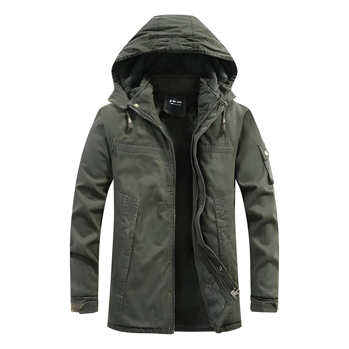 Herren Jacke | Cargo Oversized | Mit Kapuze | Reißverschluss