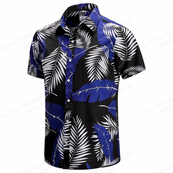 Herren Shirt | Tropisches Blattmuster | Sommerstil | Sommer