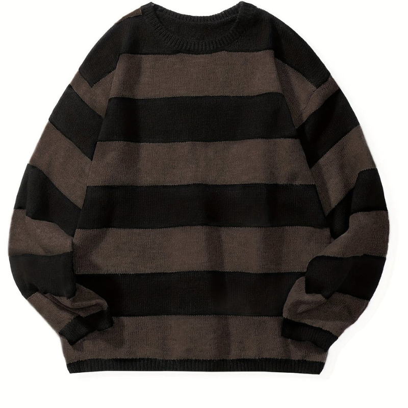 Pullover Herren |  Retro Streifen | Rundhals Pulli