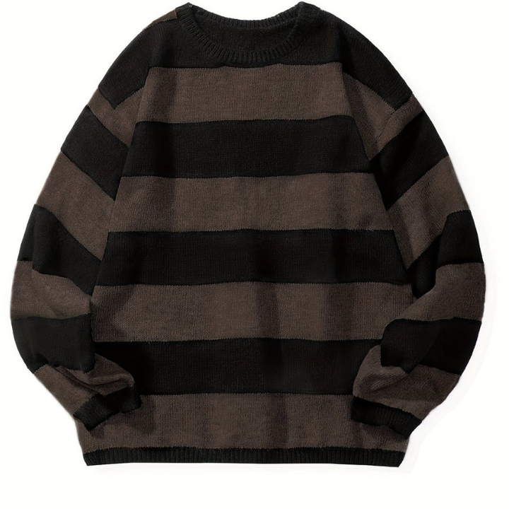 Pullover Herren |  Retro Streifen | Rundhals Pulli