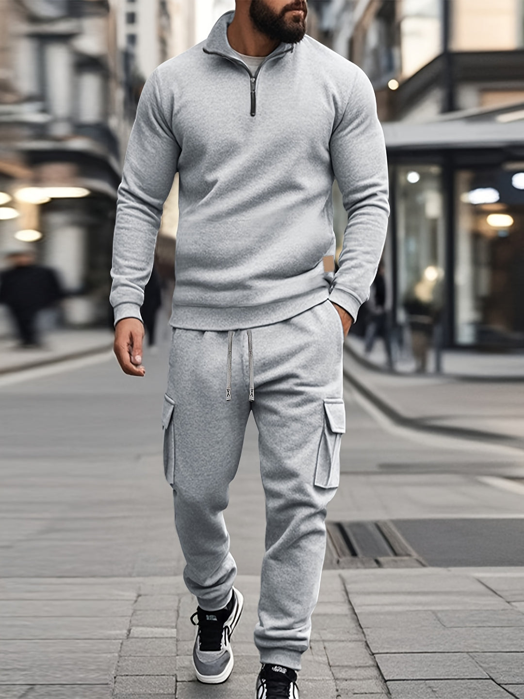 Herren Trainingsanzug | Slimfit | Mit Reißverschluss | Frühling