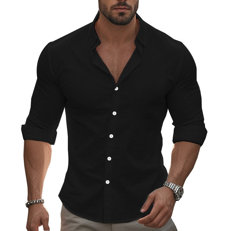 Herren Hemd | Slimfit Elegant | Mit Knopfleiste | Sommer
