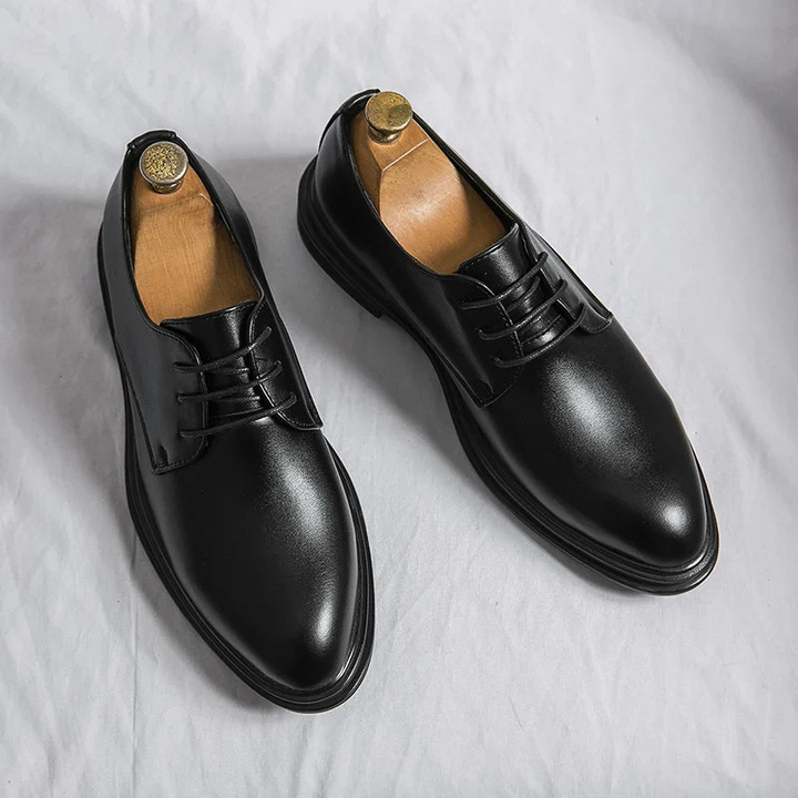 Schuhe Herren | Glänzende Derby Eleganz | Klassische Schuhe Style