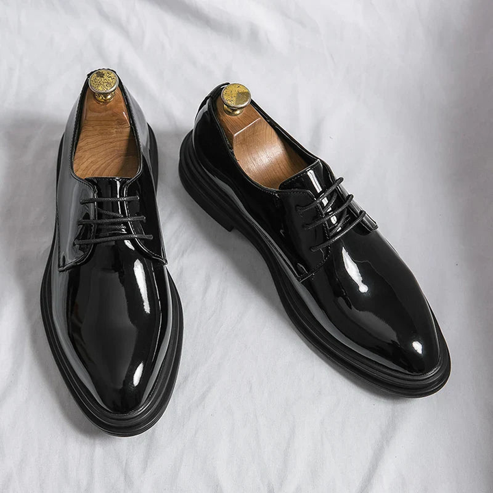 Schuhe Herren | Glänzende Derby Eleganz | Klassische Schuhe Style