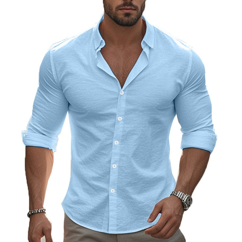 Herren Hemd | Slimfit Elegant | Mit Knopfleiste | Sommer