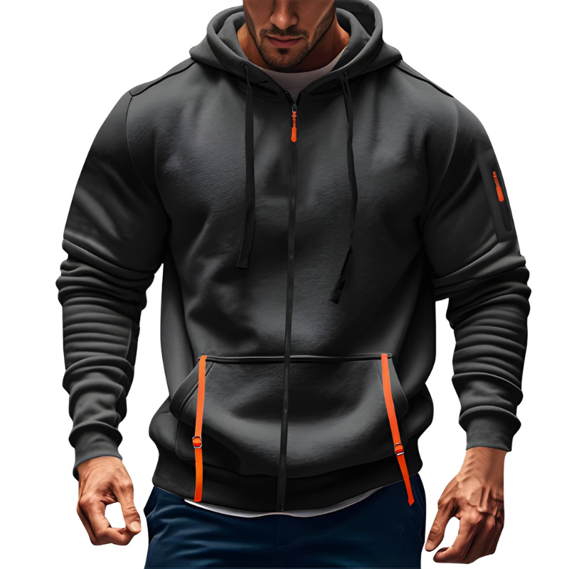 Sweatshirt Herren | Reißverschluss Kapuzensweatshirt | Bequeme Kleider