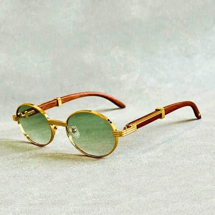 Sonnenbrille Herren | Gold Rund Design | Vintage Stil Accessoire