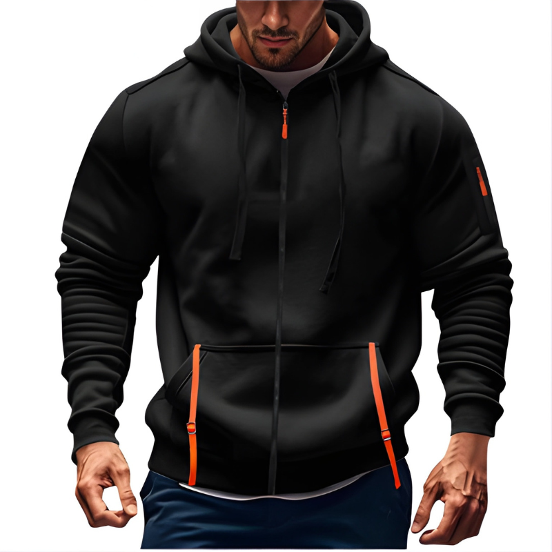 Sweatshirt Herren | Reißverschluss Kapuzensweatshirt | Bequeme Kleider