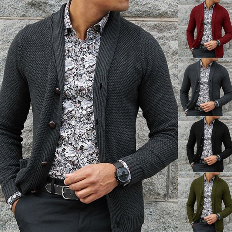 Herren Cardigan | Strukturstrick Design | Elegante Strick kleider