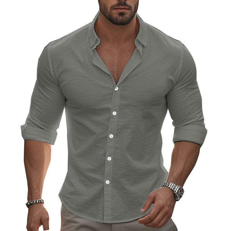 Herren Hemd | Slimfit Elegant | Mit Knopfleiste | Sommer