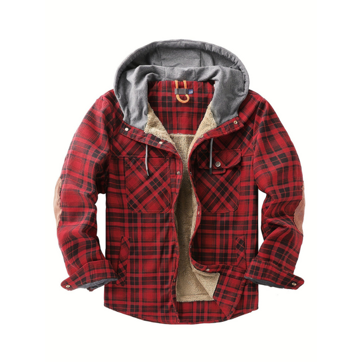 Winterjacke Herren | Kariert & mit Kapuze | Retro look