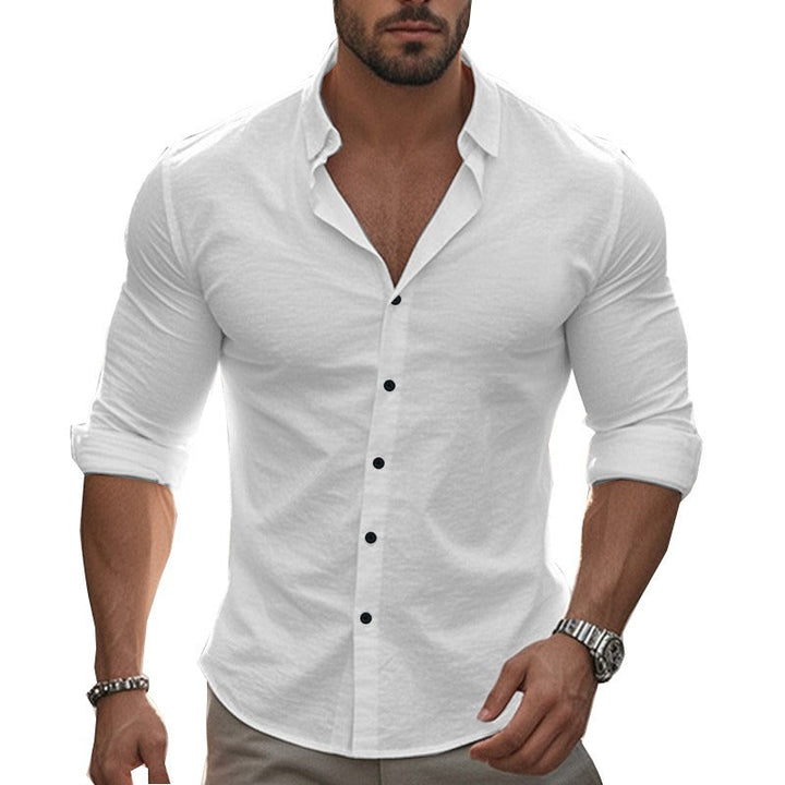 Herren Hemd | Slimfit Elegant | Mit Knopfleiste | Sommer