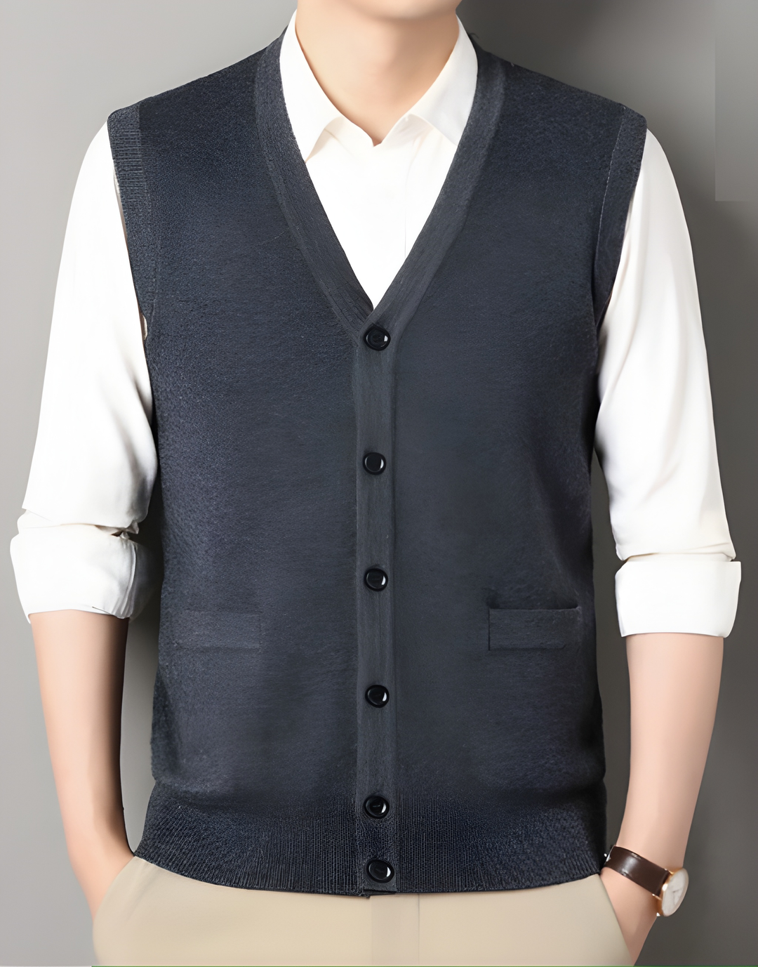 Pullover Herren | Leichte Strickweste Klassisch | Herren Pulli Komfort