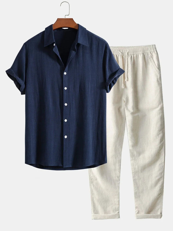 Herren Set | Straight | Mit Knöpfen | Sommer