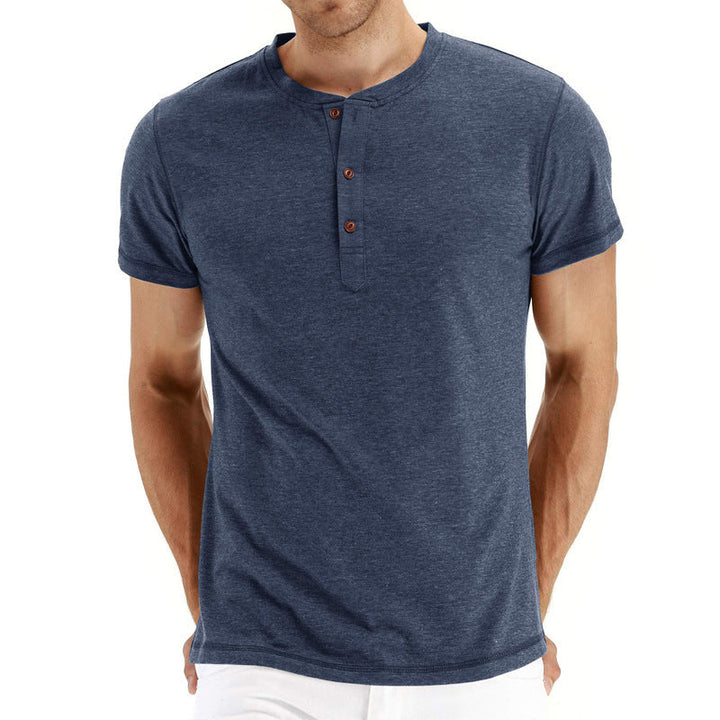 Herren T-Shirt | Slimfit | Mit Knopfleiste | Sommer Basic