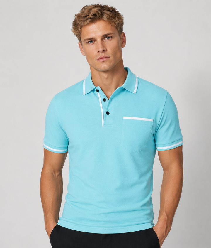 Herren Polohemd | Schmale Passform | Mit Knopfleiste | Sommer